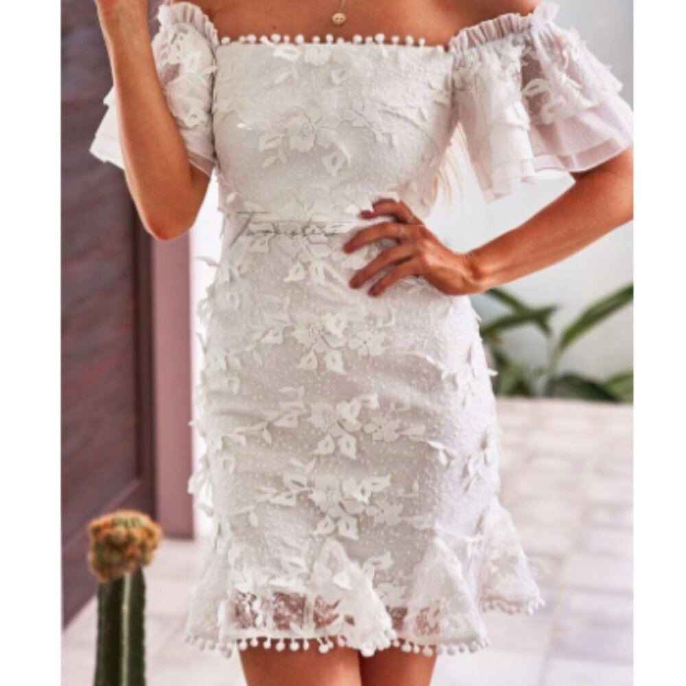 Two Sister’s BEATRICE DRESS WHITE MSRP $155